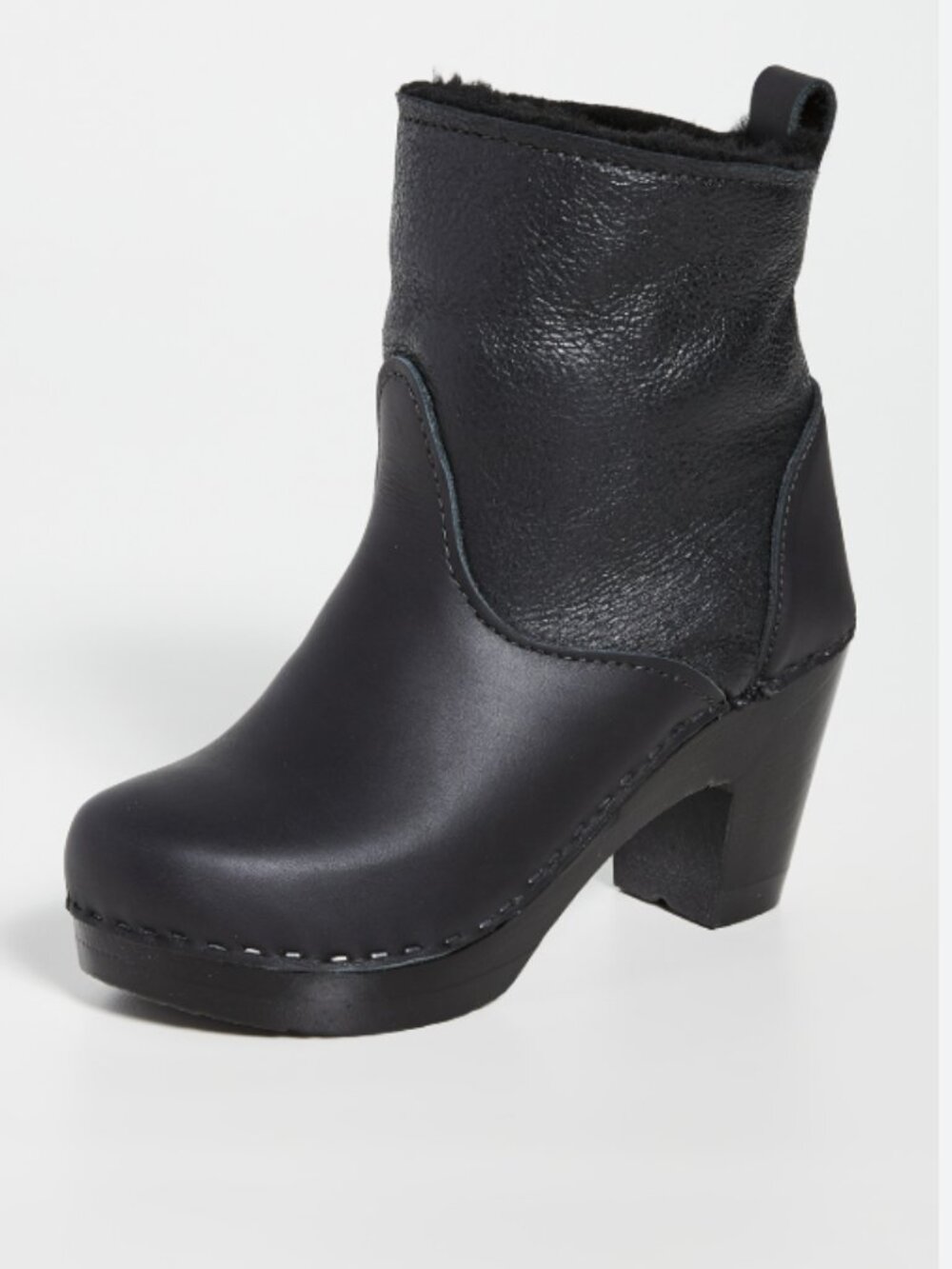 No. 6 Shearling Clog Boot - Size 39 Black
